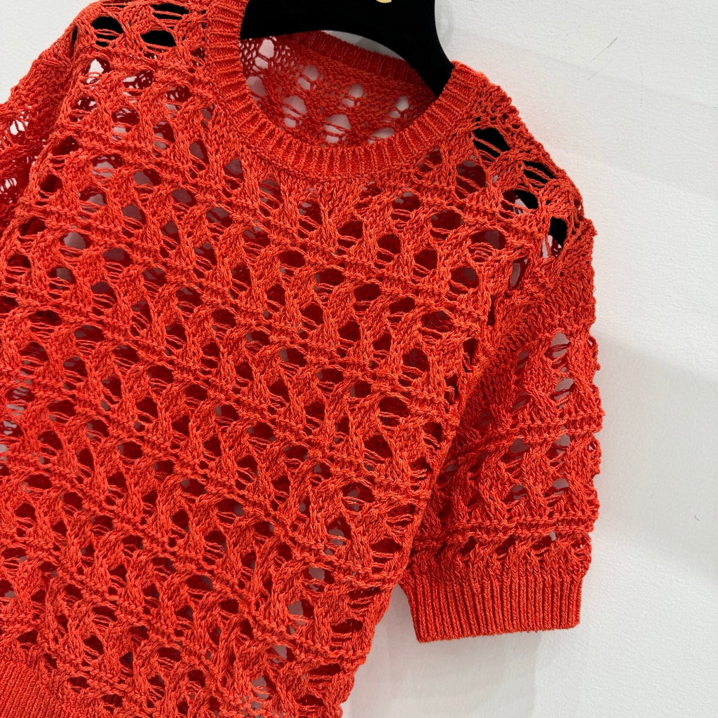 BRUNELLO 25S SHORT-SLEEVE KNIT SWEATER 267484