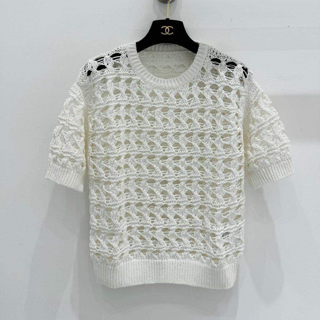 BRUNELLO 25S SHORT-SLEEVE KNIT SWEATER 267483