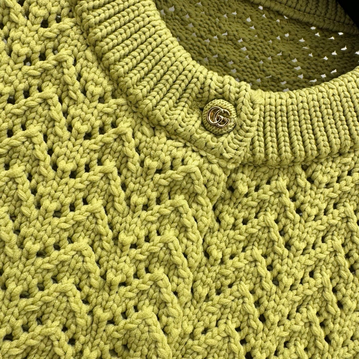 GUCCI CLASSIC KNIT CARDIGAN IN BUTTER YELLOW 267475