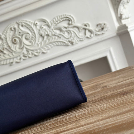 ZIP CABINE 31 BAG IN NAVY BLUE CANVAS AND BLACK CALFSKIN