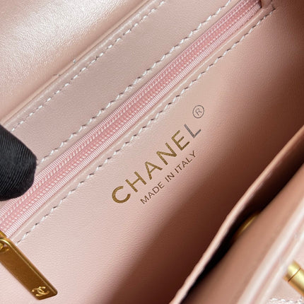 KELLY SHOPPING BAG 19 IN LIGHT PINK CALFSKIN GOLD HARDWARE