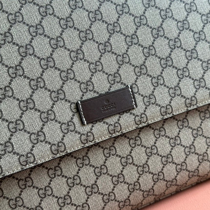 GUCCI SUPREME BAG 44 IN BROWN MONOGRAM CANVAS WITH LEATHER TRIM