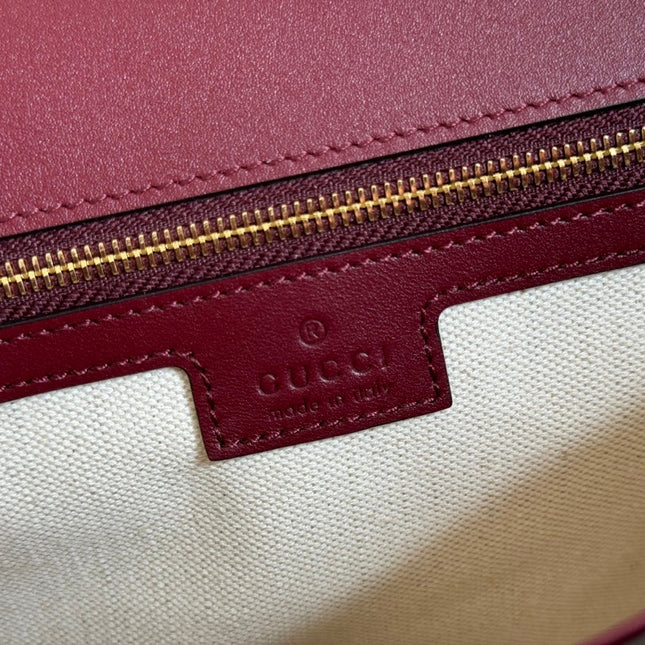 GUCCI 26S BLONDIE BAG 32 IN DARK RED CALFSKIN