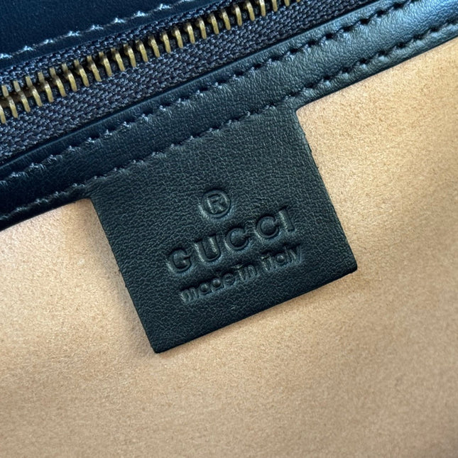 MARMONT SHOULDER BAG 31 IN BLACK CALFSKIN GOLD CHAIN