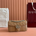 MARMONT SMALL SHOULDER BAG 26 IN BROWN LAMBSKIN