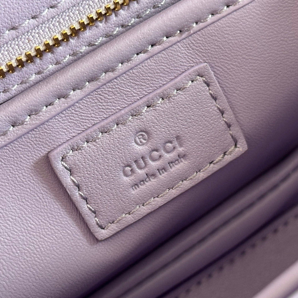 BAMBOO DIVE MEDIUM BAG 27 IN LILAC CALFSKIN RESIN BRASS BAMBOO-SHAPED HARDWARE