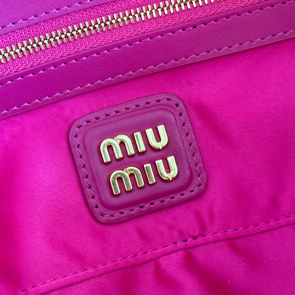 MIUMIU 26S ARCADIE BAG 22 IN DARK PPINK SUEDE