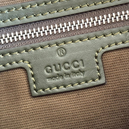 GUCCI 25S SHOULDER CROSSBODY BAG 23 CM IN MOSS GREEN CALFSKIN