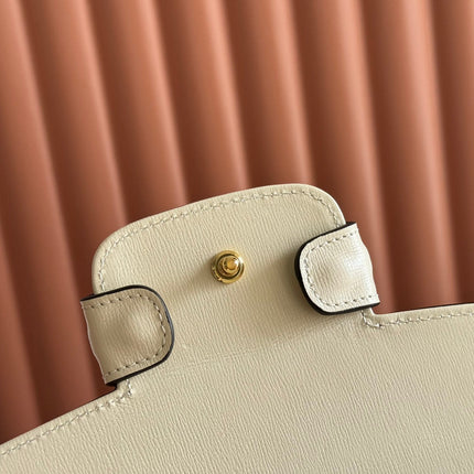 GUCCI 25S HORSEBIT 1955 MEDIUM SHOULDER BAG 29 CM IN CREAM WHITE CALFSKIN WITH GOLD HARDWARE