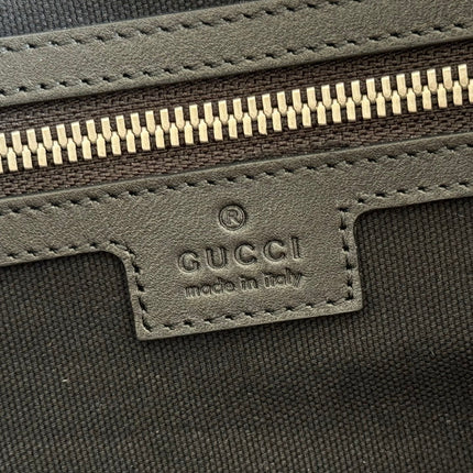GUCCI 26S TOTE BAG 38 IN BLACK EMBOSSED CALFSKIN
