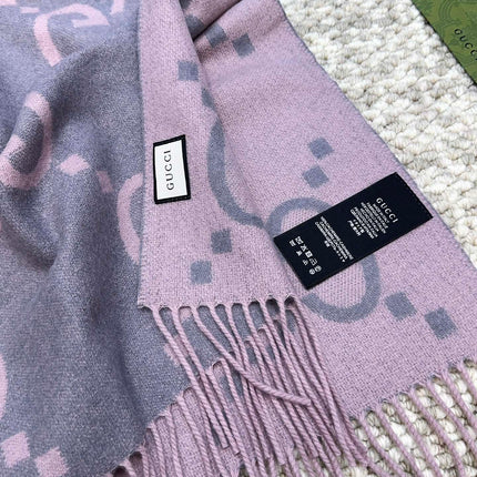 SCARF 200 CM IN LIGHT PINK MIX GRAY CASHMERE 396379