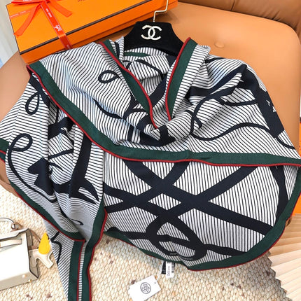 HERMES 25S SCARF 140 IN CASHMERE SILK 854530