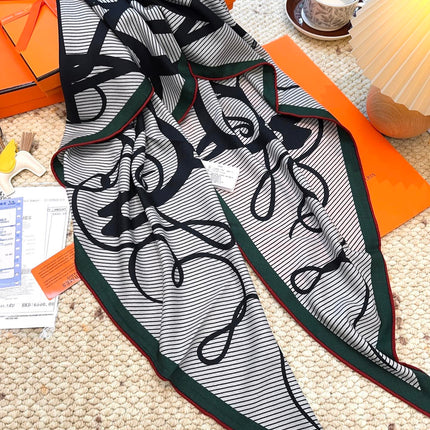 HERMES 25S SCARF 140 IN CASHMERE SILK 854530