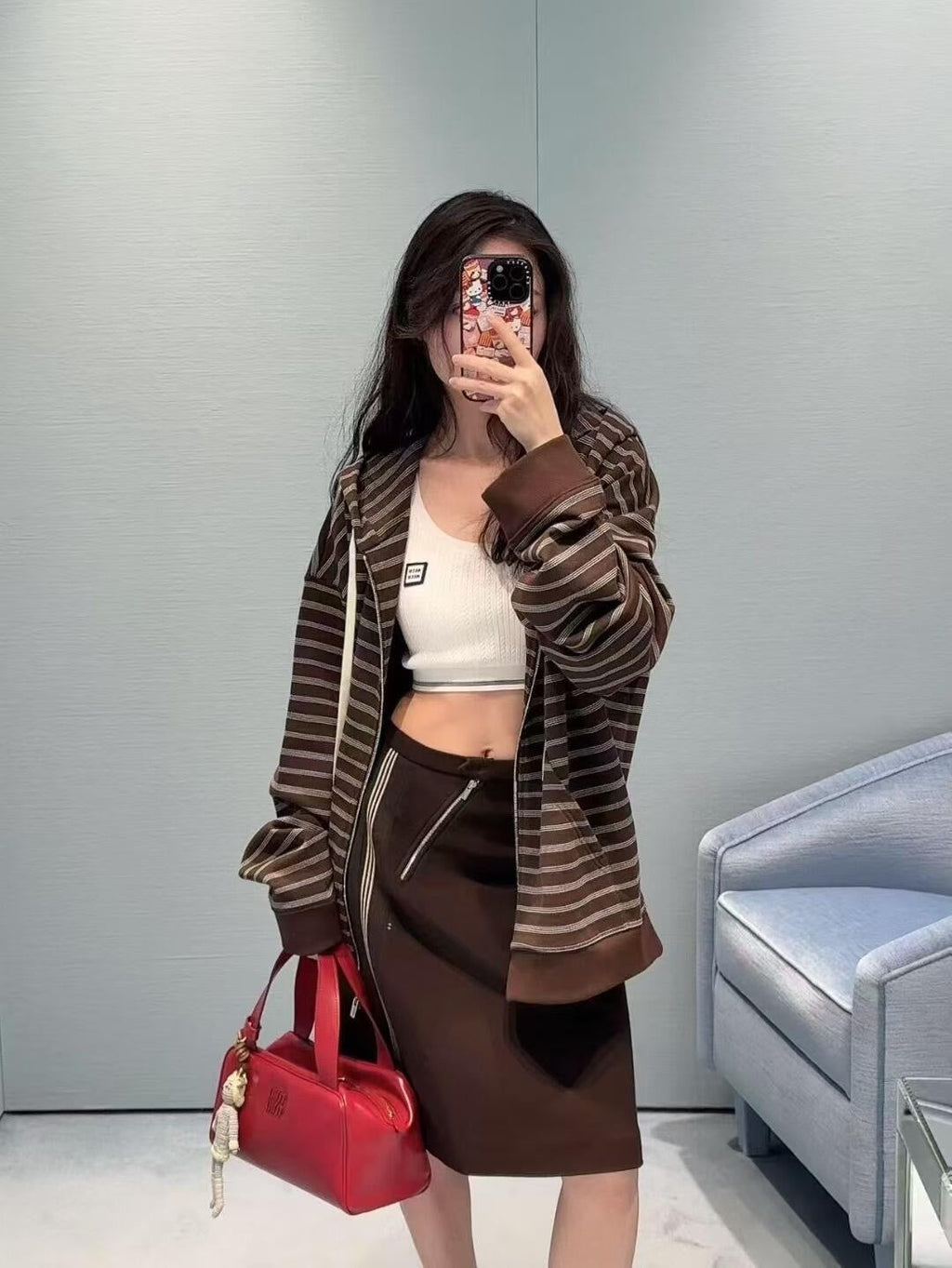 MIUMIU FLEECE HOODED JACKET STYLE 18