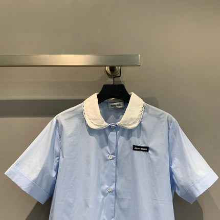 MIUMIU 26S PREPPY SHORT SLEEVE SHIRT 983