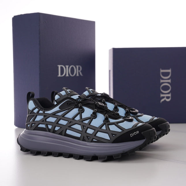 CD B31 SNEAKER BLACK AND CERULEAN MESH FABRIC