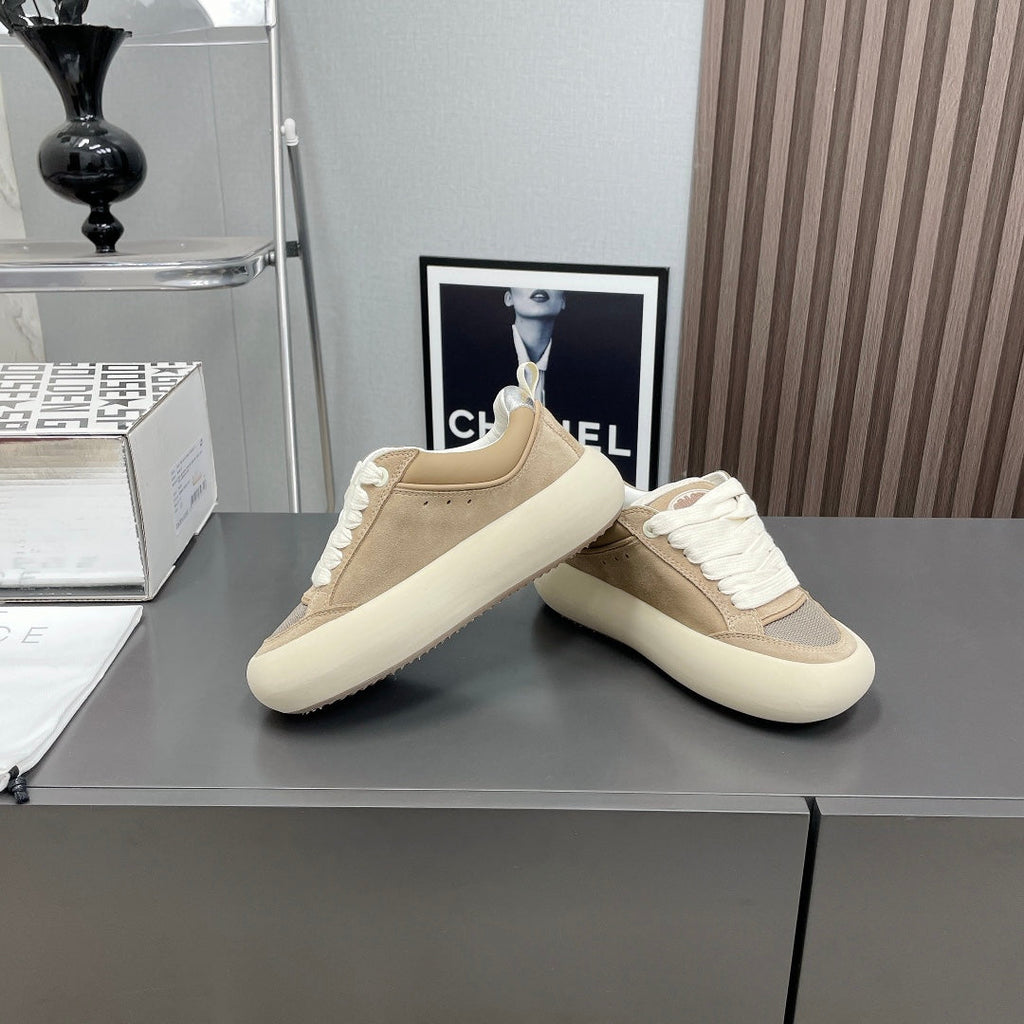 SPACE-STAR CUBE SNEAKERS IN TOBACCO SUEDE WITH PERFORATED STAR