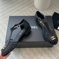 Summer New Hollow Roman Sandals Black Sheepskin