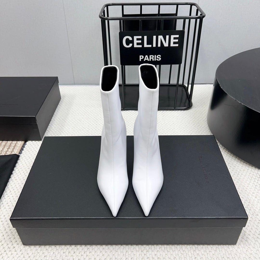HIGH HEEL 85 MM IN WHITE CALFSKIN