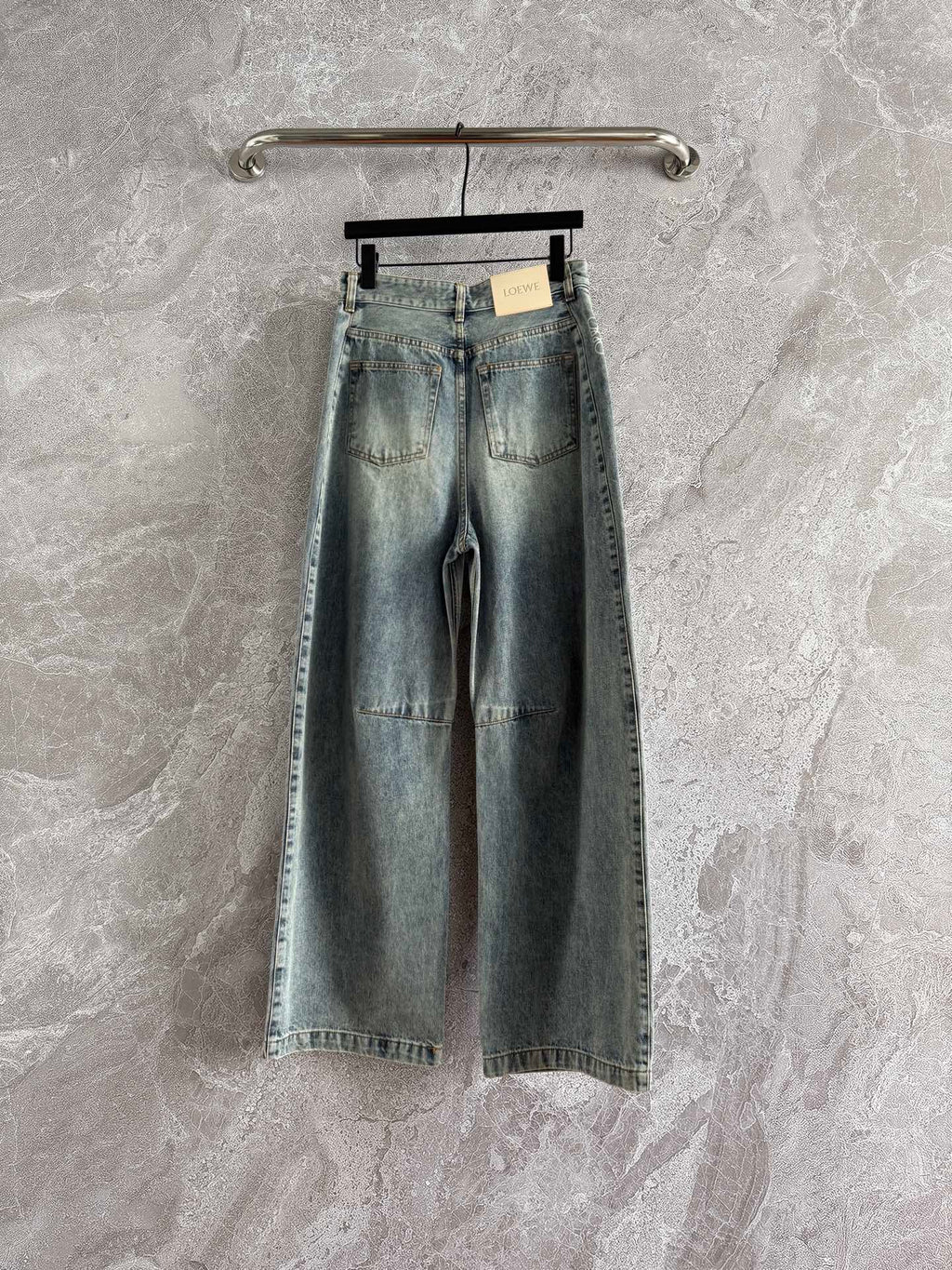 Loewe Waist-burnt Jeans Blue Cotton