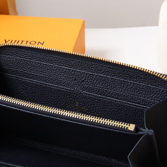 LV MONOGRAM LONG WALLET 20 IN BLACK AND CREAM GRAINED CALFSKIN