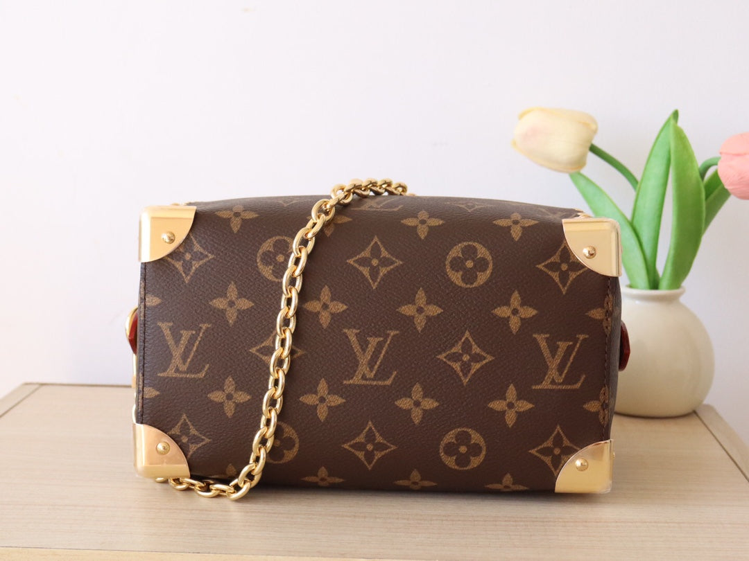 LV 26S SPEEDY TRUNK 20 IN BROWN MONOGRAM CANVAS