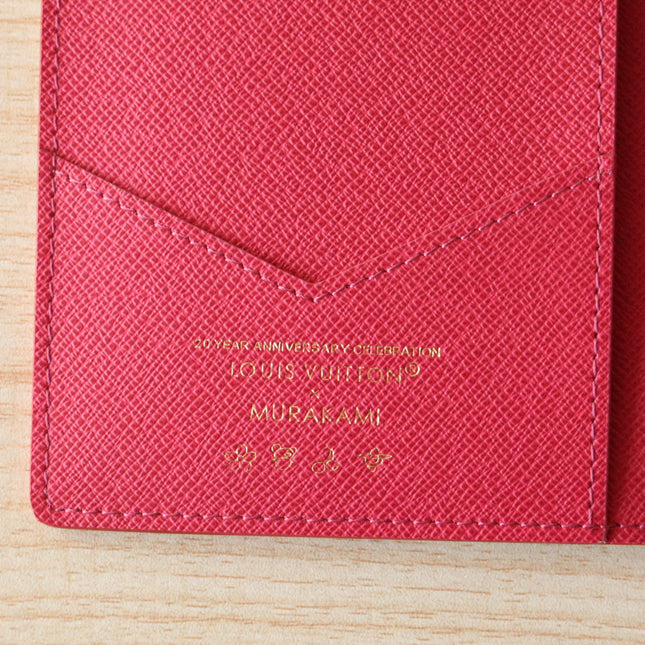 DOLL PASSPORT WALLET IN WHITE MIX COLORFUL CALFSKIN