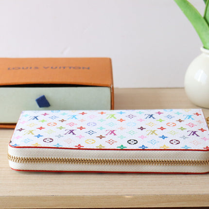 ZIPPY WALLET 19 IN WHITE MIX COLORFUL CALFSKIN