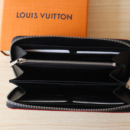 ZIPPY WALLET 19 IN BLACK MIX COLORFUL CALFSKIN