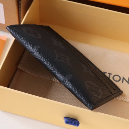 LV MONOGRAM CARD HOLDER 11 IN BLACK CALFSKIN