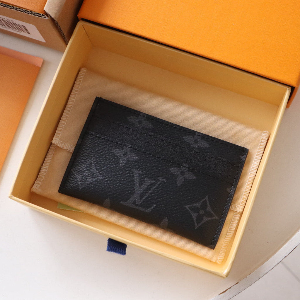 LV MONOGRAM CARD HOLDER 11 IN BLACK CALFSKIN