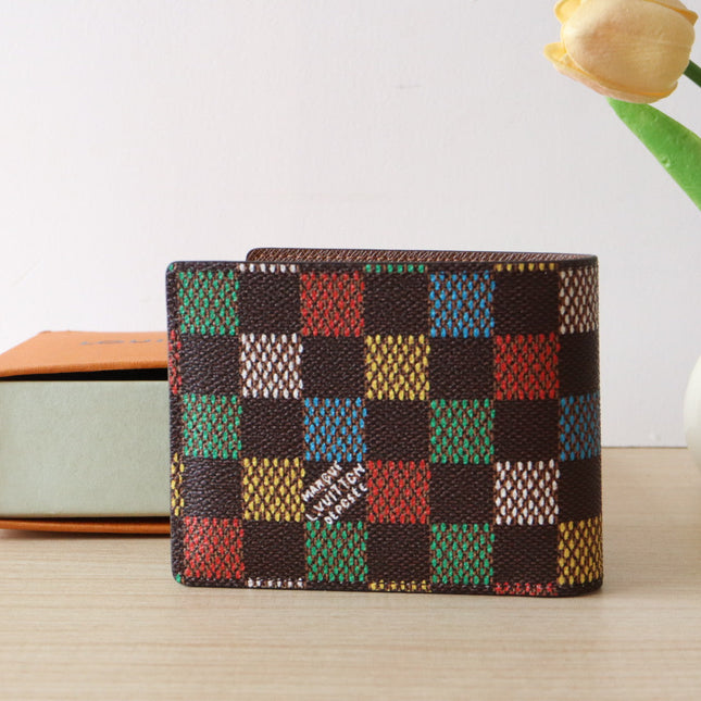 SLENDER WALLET 11 IN COLORFUL DAMIER EBENE CANVAS