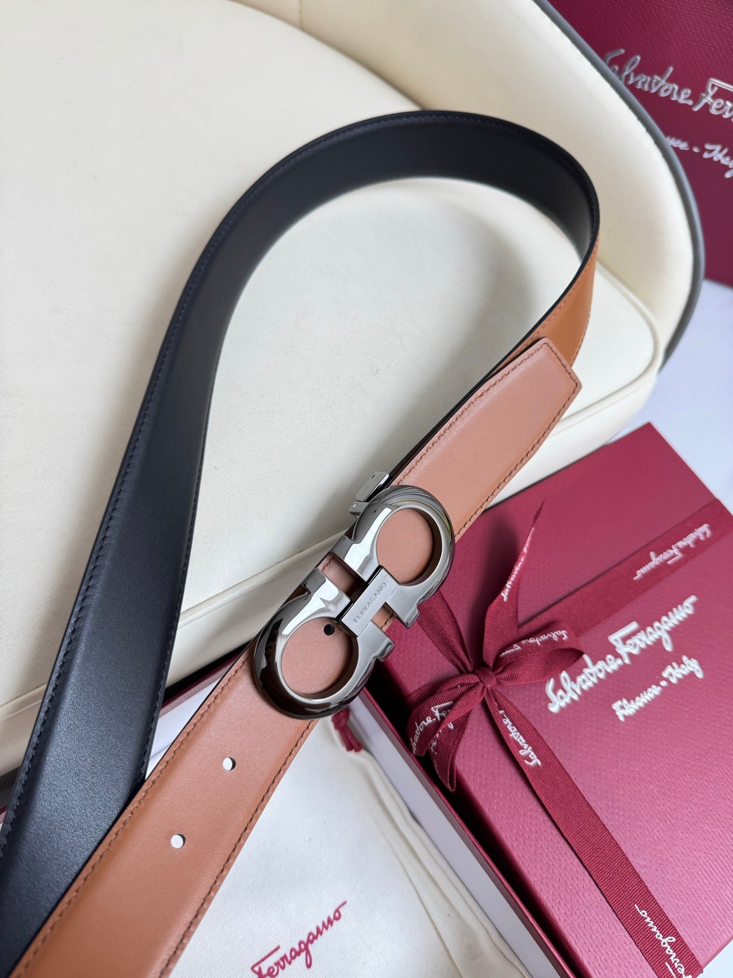 BELT 35MM IN BROWN CALFSKIN 621655