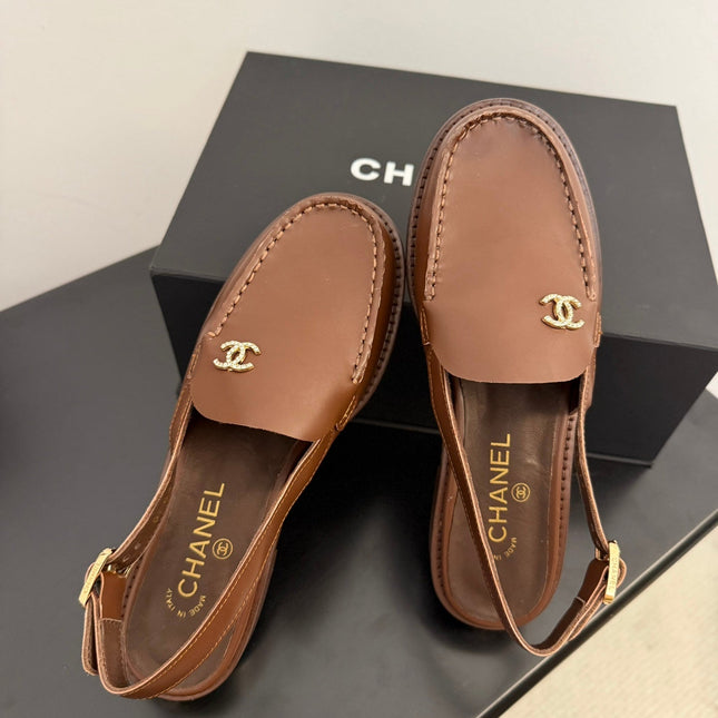 CC 25C Slingback Loafer Brown Patent Leather