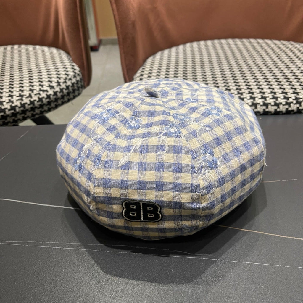 BALENCIAGA 26S PLAID BERET STYLE 6