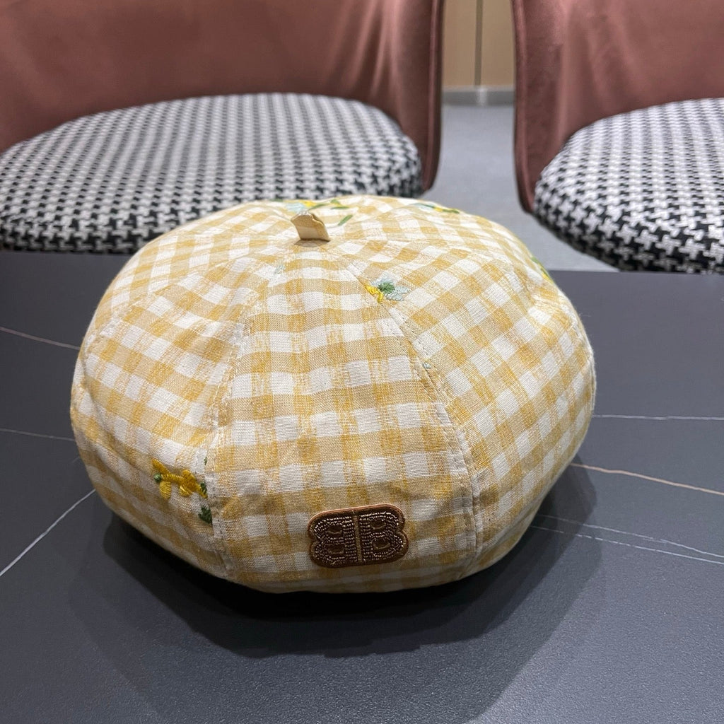 BALENCIAGA 26S PLAID BERET STYLE 8