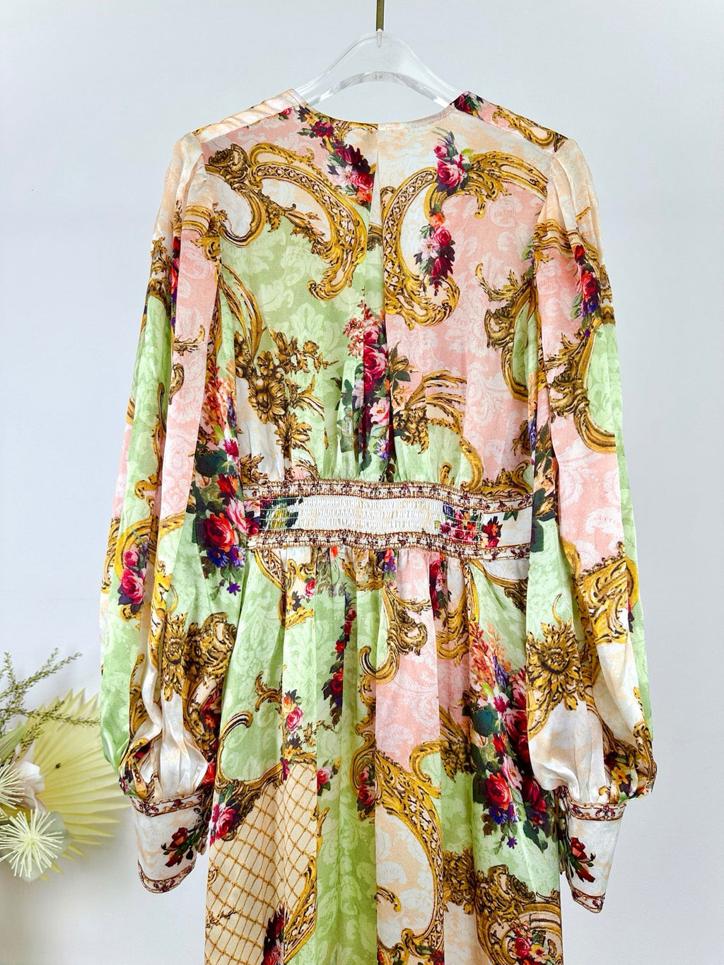 CAMILLA PRINTED SILK V-NECK MAXI DRESS 270290