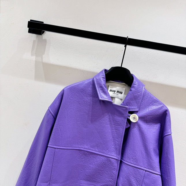 MIUMIU LEATHER JACKET STYLE 844