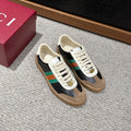 GG & ADIDAS SNEAKER BLACK AND BROWN CALFSKIN