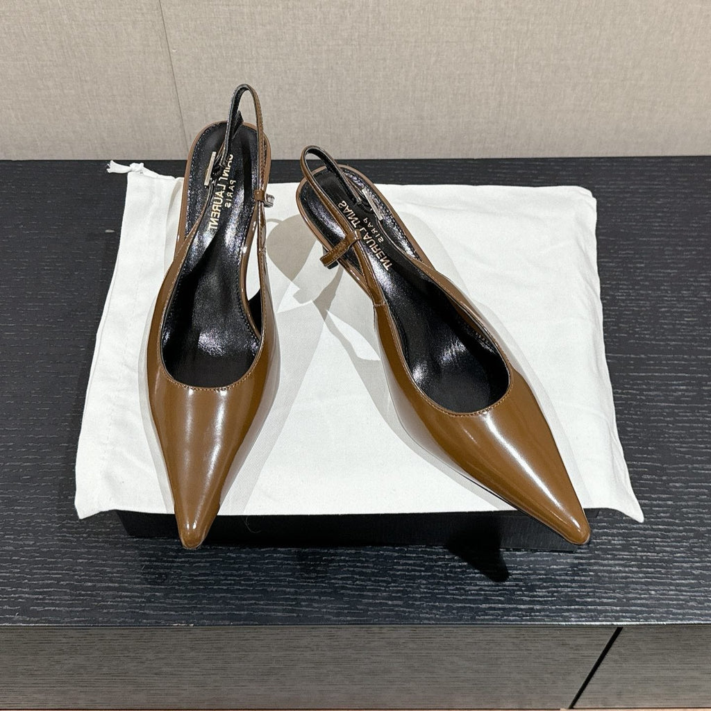 SL CHERISH SLINGBACK 75 CAMEL CALFSKIN