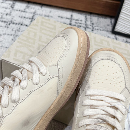 BALL STAR SNEAKERS BEIGE CALFSKIN WITH WHITE STAR
