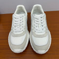 DIOR 26S SNEAKERS IN WHITE AND LIGHT GRAY SUEDE AND CALFSKIN
