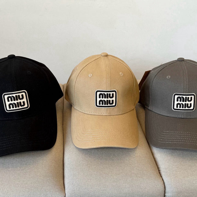 MIUMIU BASEBALL CAP IN BEIGE KHAKI FABRIC STYLE 3