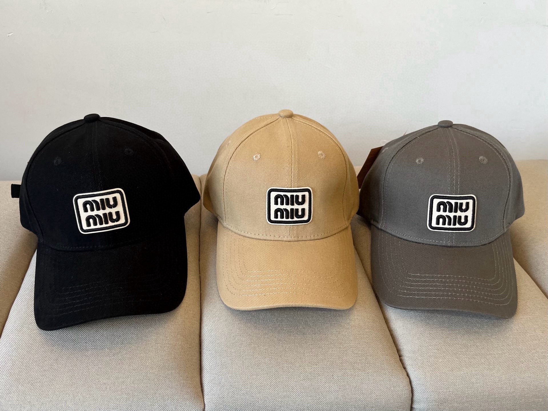 MIUMIU BASEBALL CAP IN BEIGE KHAKI FABRIC STYLE 3