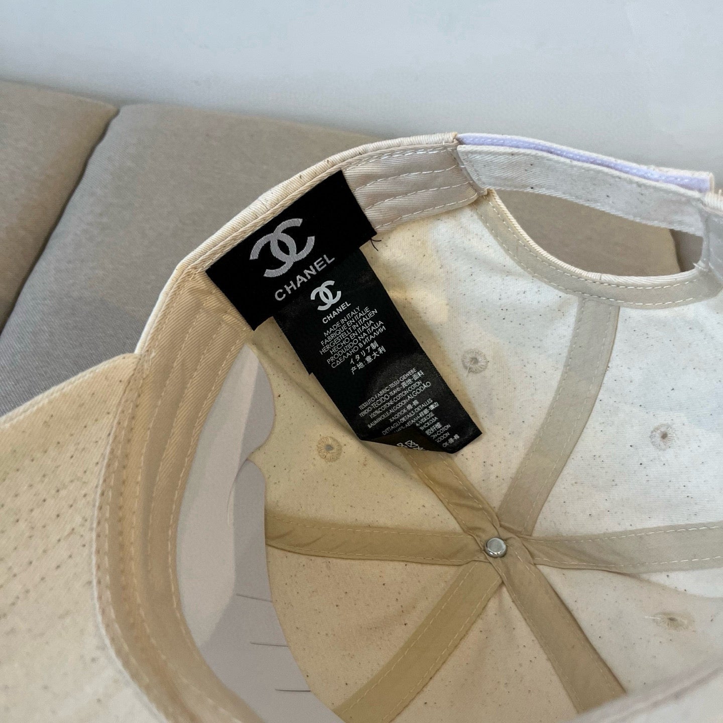 BASEBALL HAT IN IVORY COTTON 672891