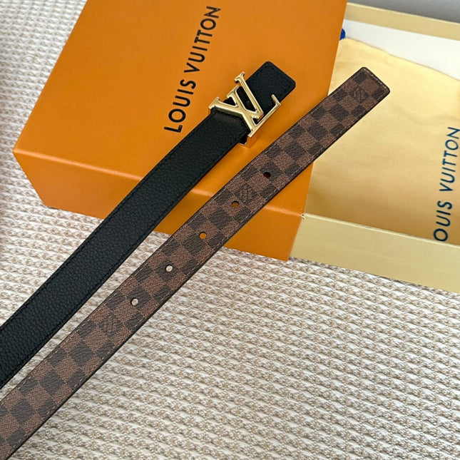 LV ICONIC 25 MM IN BROWN DAMIER CALFSKIN GOLD HARDWARE