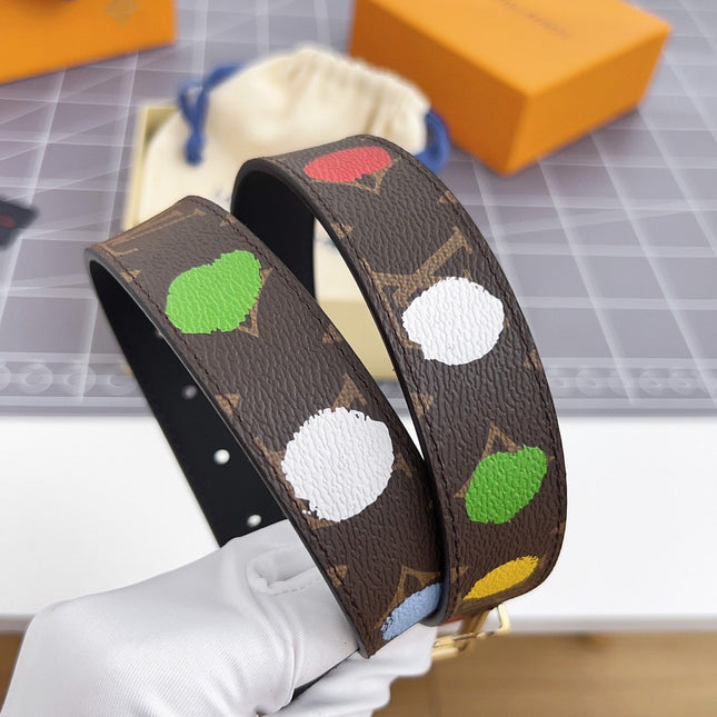 LV BLOOM 30 MM IN COLORFUL MONOGRAM CALFSKIN GOLD HARDWARE