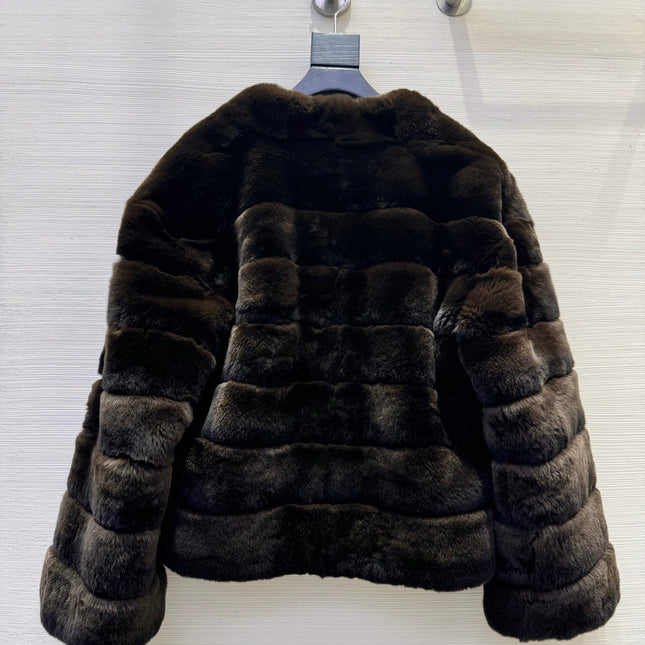 MAX MARA 25S V-NECK FUR COAT 156