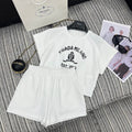PRADA 25S SHORT-SLEEVE CREW NECK SWEATSHIRT SET 352