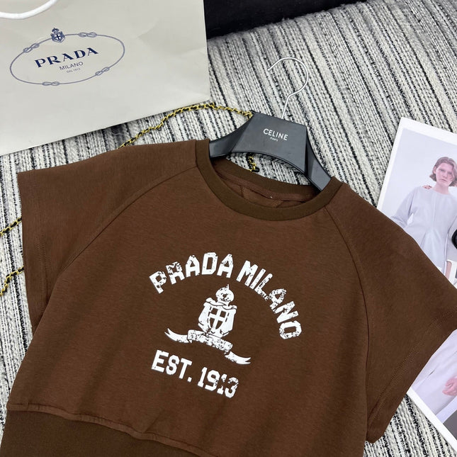 PRADA 25S SHORT-SLEEVE CREW NECK SWEATSHIRT SET 351